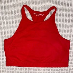 Red Outdoor Voices Move Free Crop Top